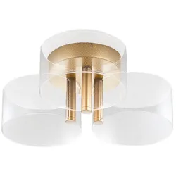 Nova Luce Deckenleuchte Gatlin Brass Gold Metal & Acrylic LED 21Watt 230Volt 950Lm 3000K