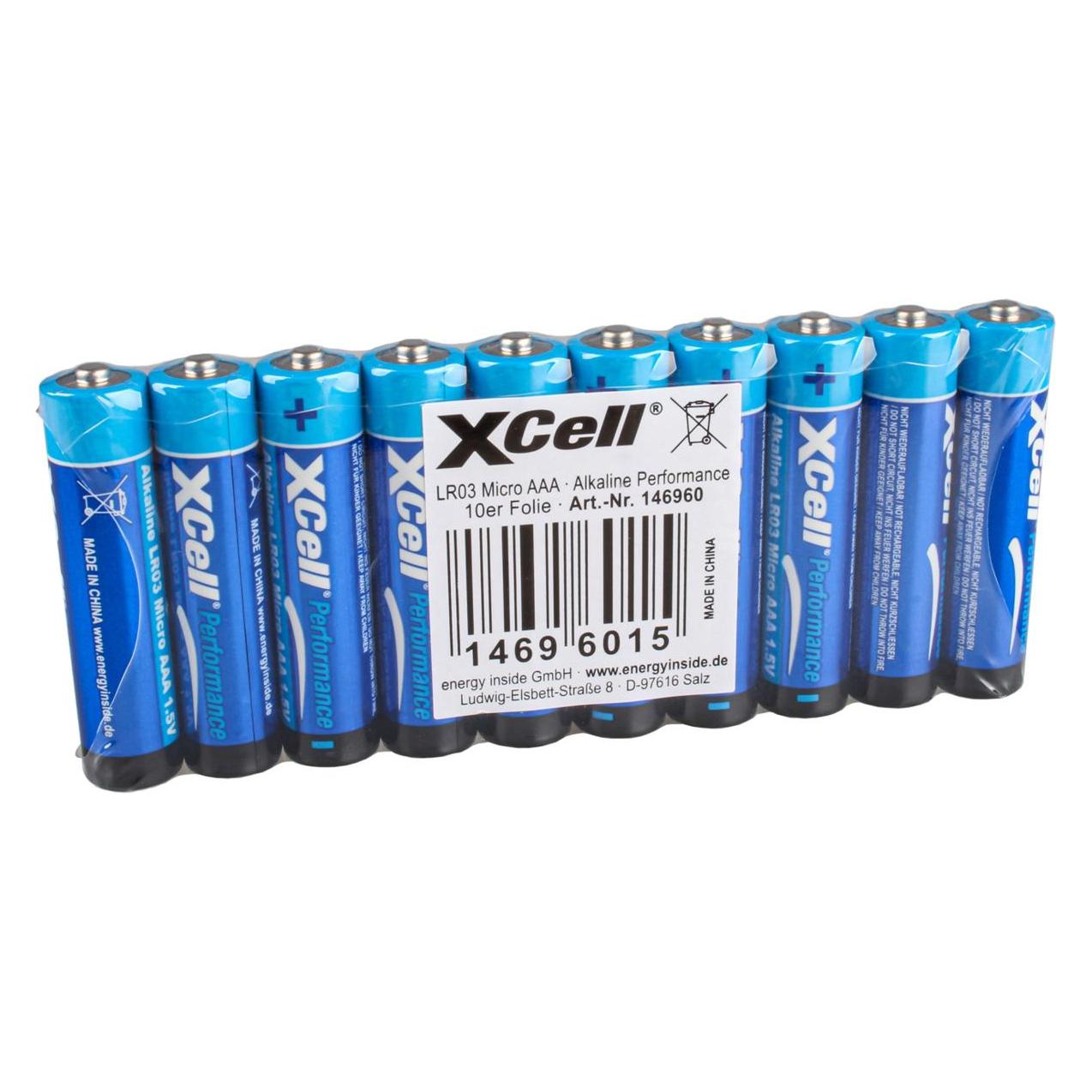 XCell Alkaline MN2400/AAA/LR03, 100er-Pack inkl.VEG (100 Stk., A, 1300 mAh) (AAA 100)