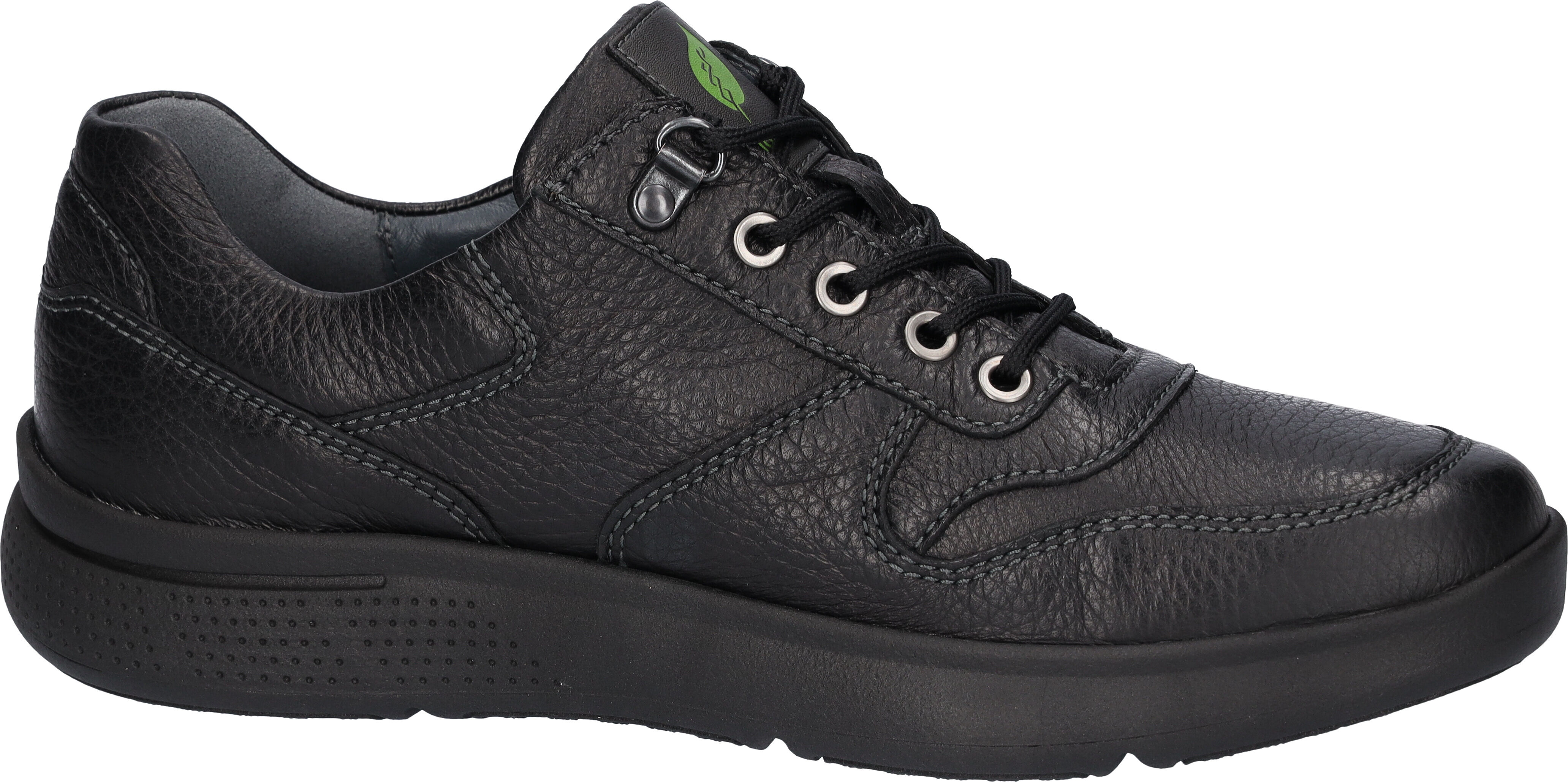 Schnürschuh WALDLÄUFER "HEIKO", Herren, Gr. 8,5 (42,5), schwarz, Nappaleder, unifarben, Schuhe Schnürschuh, Komfortschuh, Bequemschuh, Sneaker in Schuhweite H (= sehr weit) schwarz 8,5 (42,5)