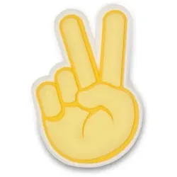 Crocs Jibbitz Peace Hand Sign Gelb One Size Kinder