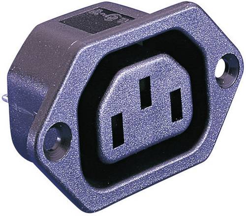 Bulgin PX0675/28 Kaltgeräte-Steckverbinder PX Buchse, Einbau vertikal Gesamtpolzahl: 2 + PE 10A Schwarz