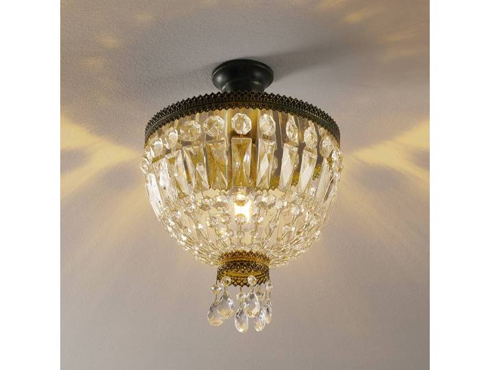Kögl Kristall Deckenlampe CUPOLA, dimmbar, klar / transparent, für Wohn- / Esszimmer, Metall, Deckenlampe