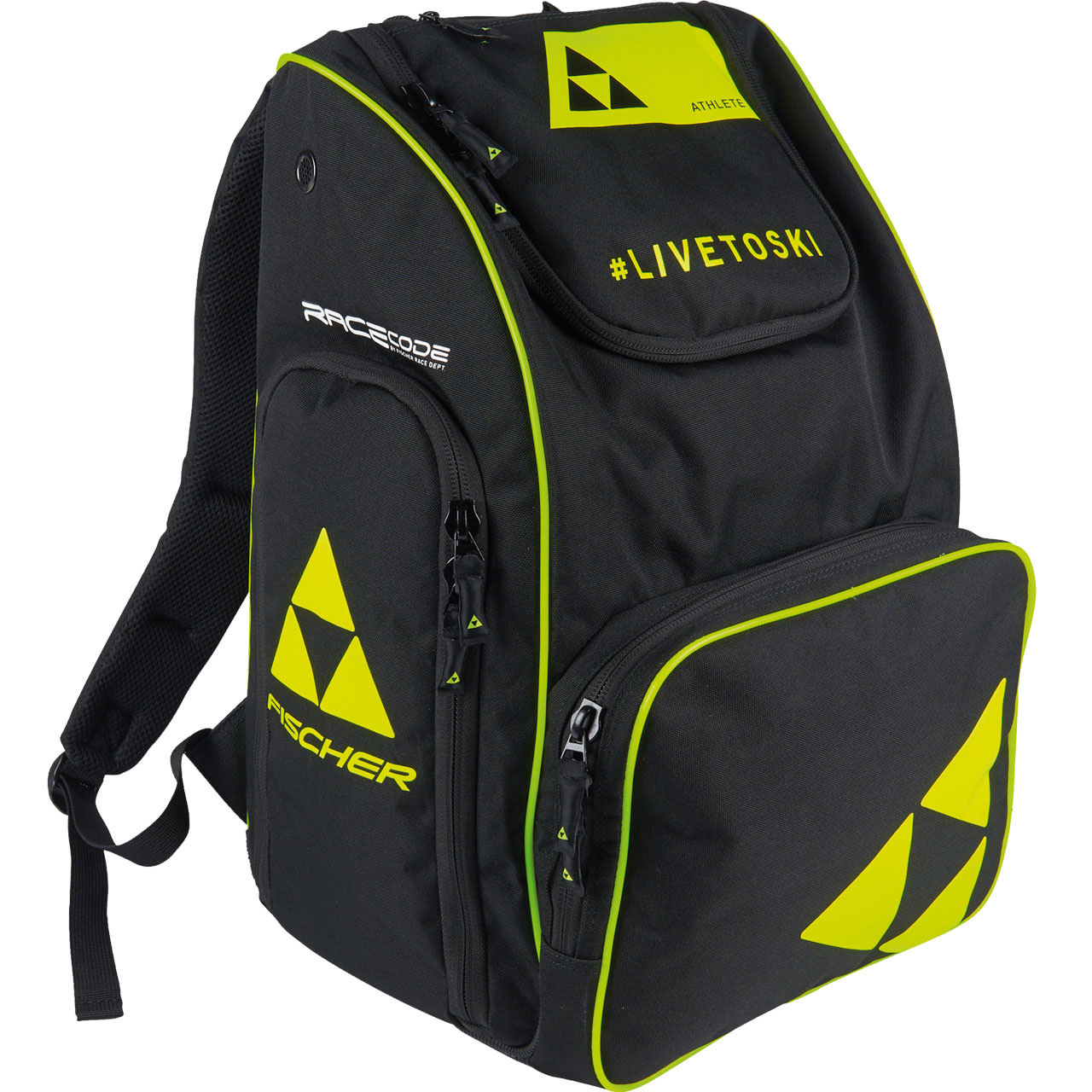 Fischer Backpack Race 55L black/neon yellow