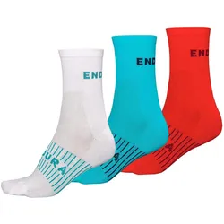 Endura, Damen, Sportsocken, Damen Coolmax Race Socken (Dreierpack) (One Size), Blau