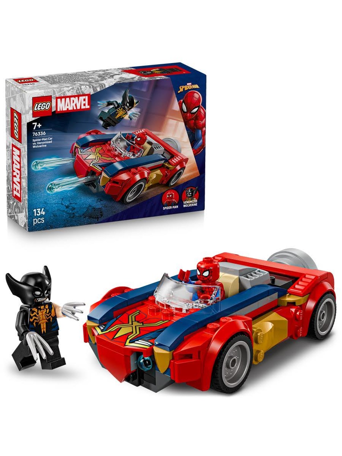 LEGO Super Heroes 76336 Spider-Man Auto vs. Venomized Wolverine