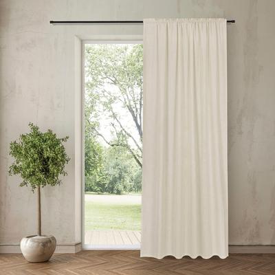 Vorhang GERSTER "Abra" Gr. 1, beige (natur), B:140cm H:270cm, Baumwolle, Leinen, 31_16_Gardinen, Fertiggardine "Abra"