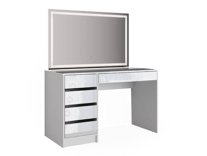 Coiffeuse avec miroir led blanc 120x145cm