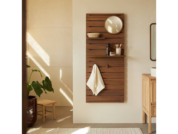 Modulares Wandregal aus massivem Mahagoni Arthur - Braun - Mahogany