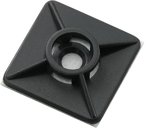 TRU Components WCA26RBK Befestigungssockel 541541 Bündel-Ø-Bereich 4.80mm (max) 4fach einfädeln Schwarz