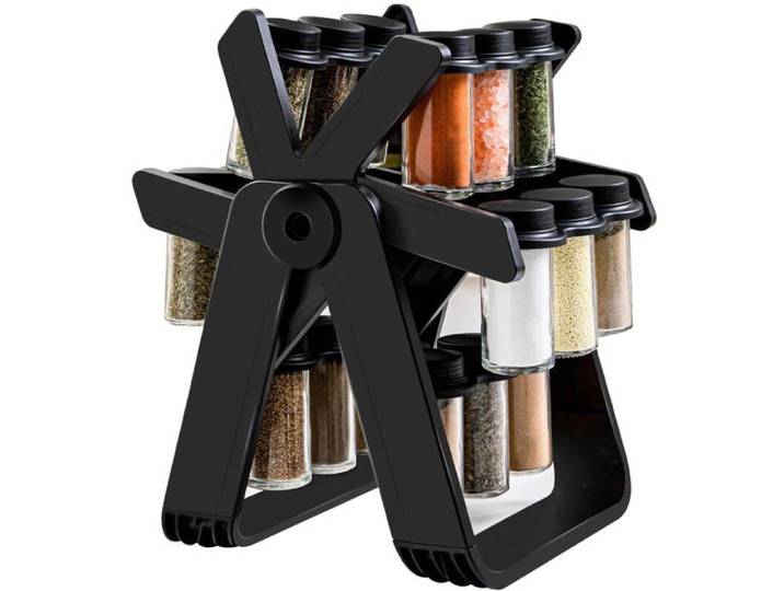 Organisateur d'épices rotatif - Étagère à épices roulante avec 18 pots organisateur de tour à épices de cuisine