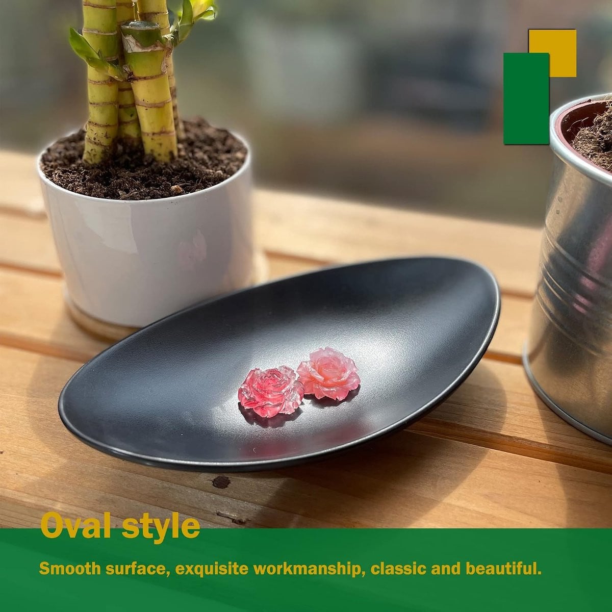 SnelShoppen Sieradenschaal en Sleutelhouder - Decoratieve Organiser Tray - Zwart