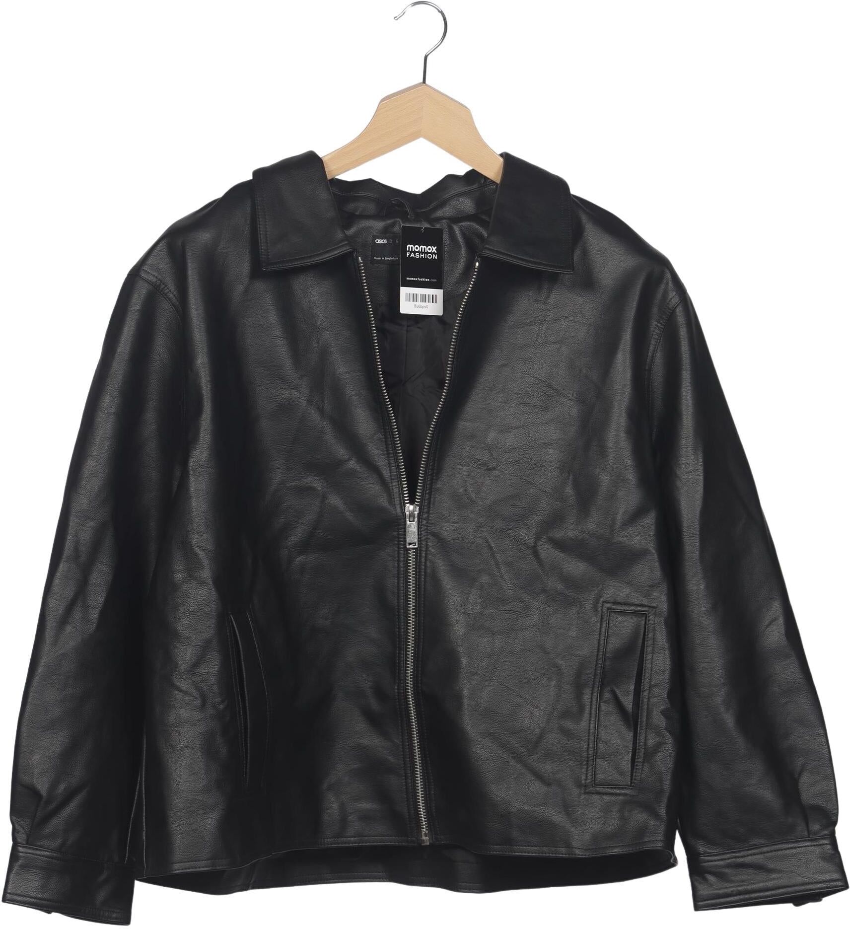 asos Curve Damen Jacke, Schwarz, Gr. XL, Synthetik / Kunstleder - Second Hand
