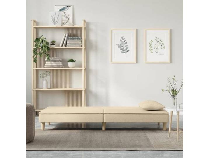 VIDAXL(5033)Canapé-Lit moderne crème tissu Confortable&convertible Sofa-lit