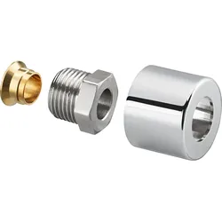 Oventrop Klemmringverschraubungs Set 1169093 1-fach, 1/2" x 15 mm, verchromt