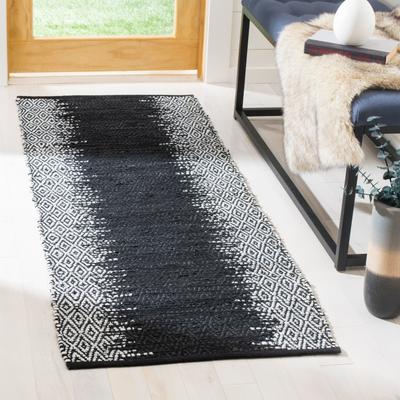 SAFAVIEH Handmade Vintage Boho Leather Alessia Modern Stripe Leather Rug
