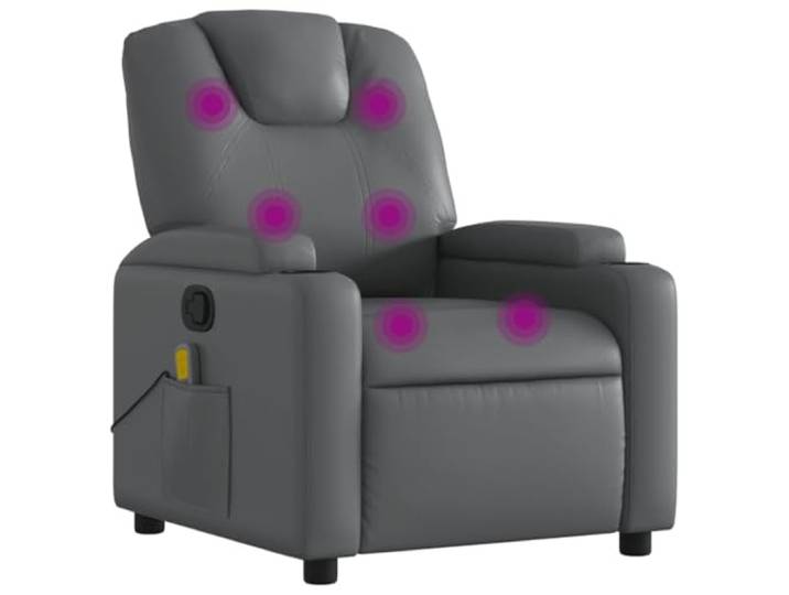 vidaXL Massagesessel Grau Kunstleder