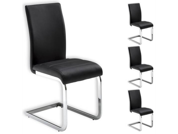 SCHWINGSTUHL LETICIA 4er-Set schwarz