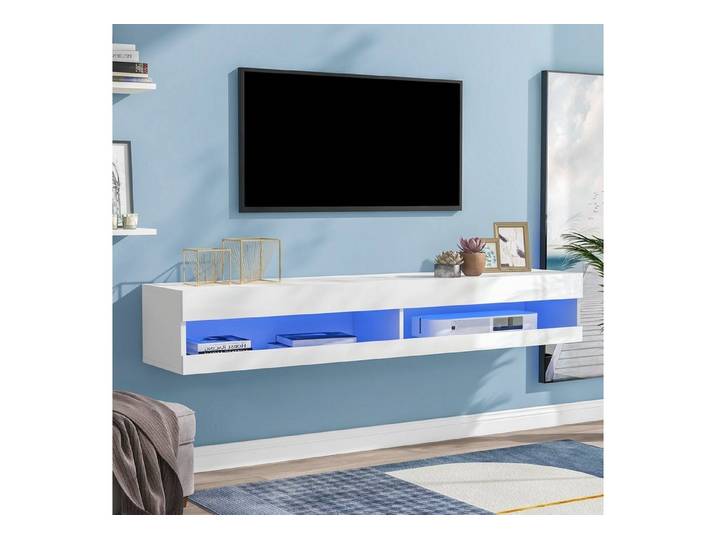 Celya TV-Schrank LED TV-Lowboard, hochwertiges TV-Board mit viel Stauraum TV-Board,TV-Schrank,Wandmontage,LED-Beleuchtung