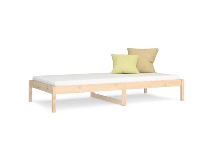 Makastle Tagesbett 90x190 cm Massivholz Kiefer Natur Lattenrost inklusive