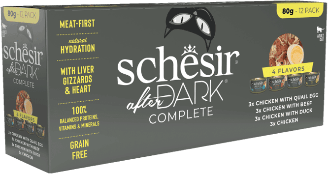Schesir Cat After Dark Variety Pack Filés em Caldo 12 uds x 80g