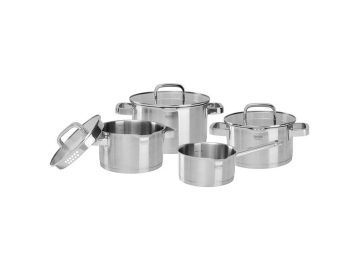 Kochtopfset Silver Line aus Edelstahl, 7-teilig