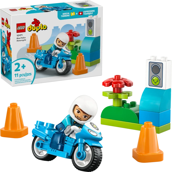 LEGO DUPLO Town 10471 Blaues Polizeimotorrad