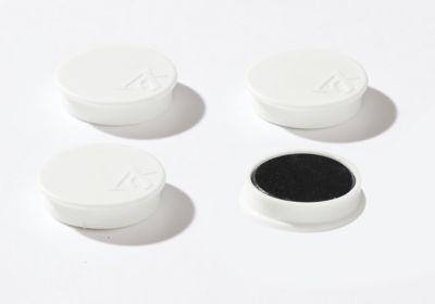 Haftmagnete, Ø 40 mm, Haftkraft ca. 1200 g, 4 Stück, weiß