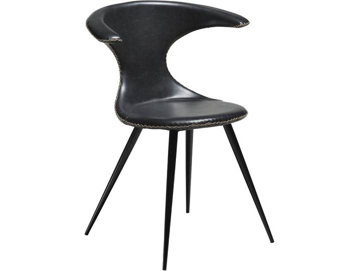 DAN-FORM Stuhl 2er-Set Flair schwarz Kunstleder
