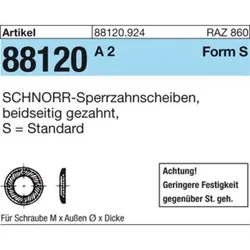 ART 88120 SCHNORR - Scheiben Federstahl S 10 K