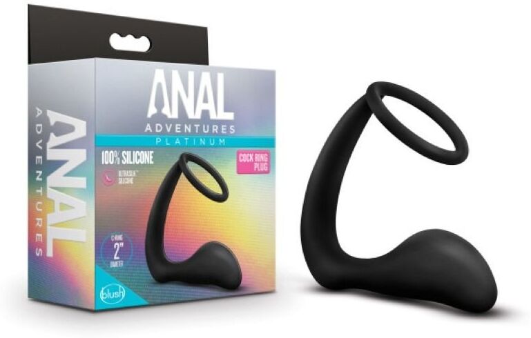 Anal Adventures Platinum - Anneau pénien et plug anal