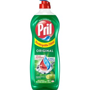 Pril Spülmittel Original Grüner Apfel & Limette, selbstaktive Fettlösekraft, kaltaktiv, Flasche, 750 ml