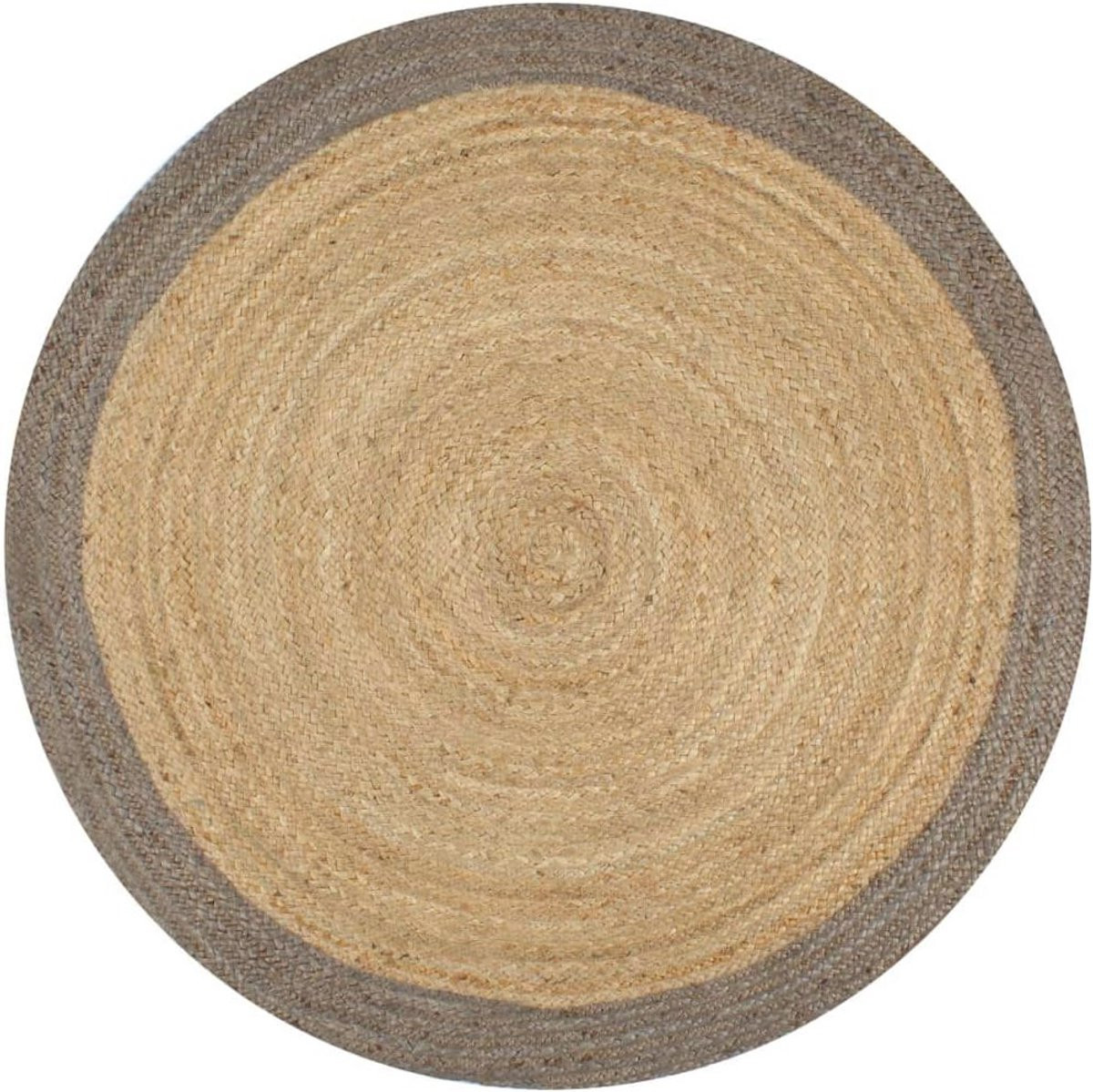 Rond handgemaakt jute vloerkleed