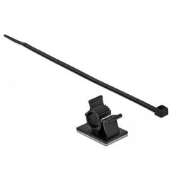 Delock Befestigungsclip selbstklebend 18880 Bündel-Ø-Bereich 15.6 mm (max) Schwarz 1 Set