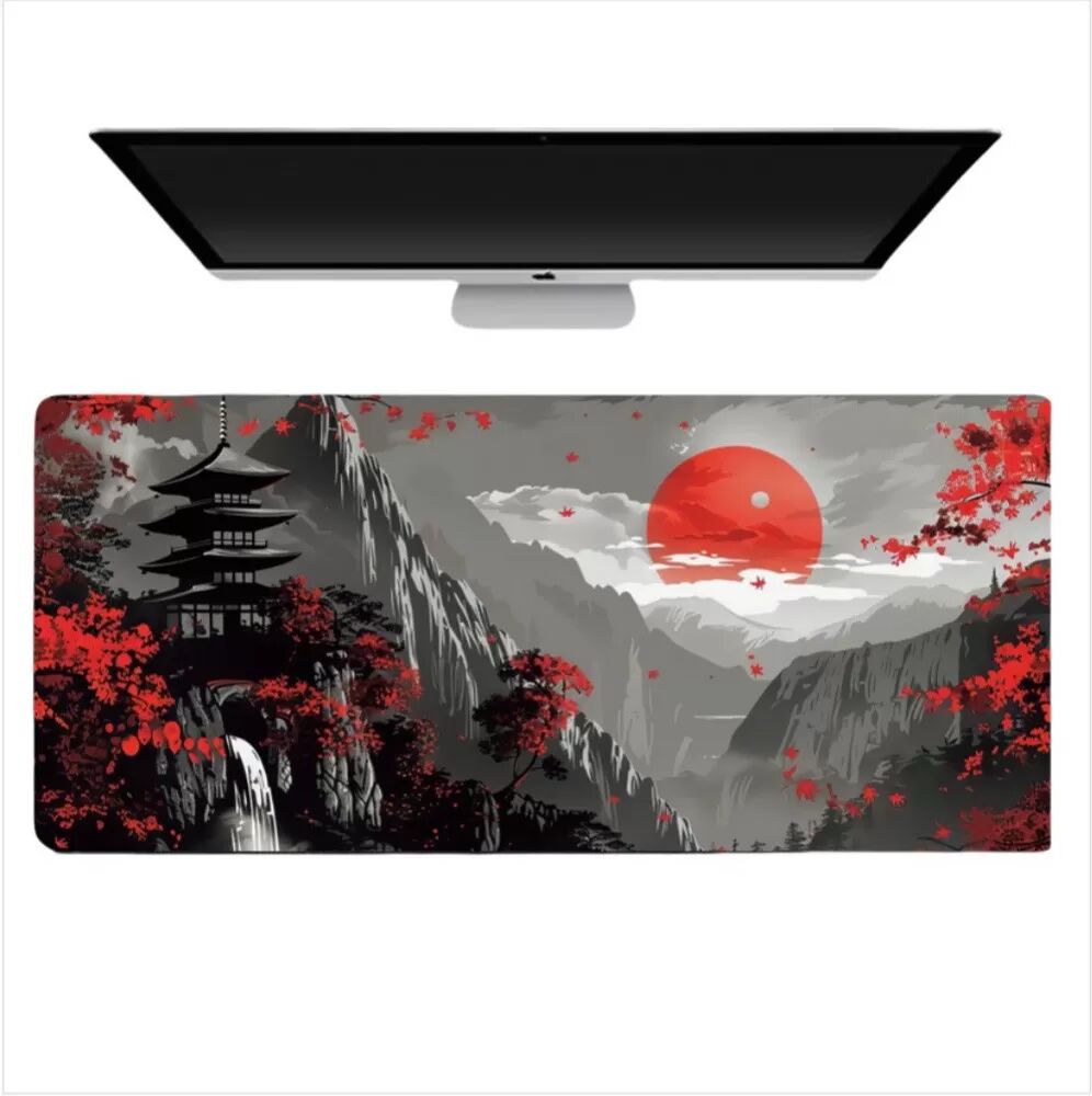 INF Japanische Landschaft Mauspad – Rutschfeste Gaming-Mausmatte mit Landschaftsmotiv L