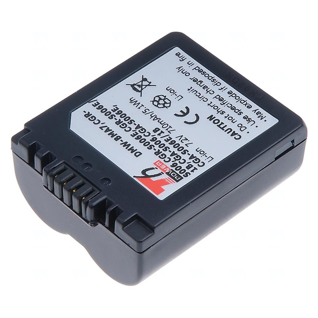 T6 Power Baterie Panasonic DMW-BMA7, CGR-S006, CGR-S006E, CGA-S006,, modrá (Kamera Akku) (DCPA0011)