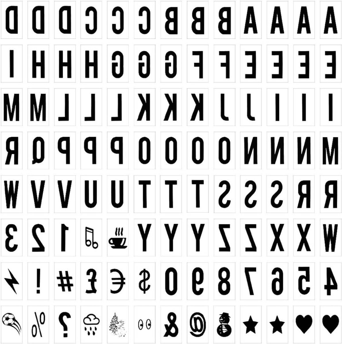 Letters, cijfers en symbolen voor cinema lichtboxen - Creatieve decoratie en personalisatie accessoires