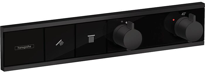 Hansgrohe RainSelect Thermostat 15380670 mattschwarz, 2x Verbraucher, Unterputz