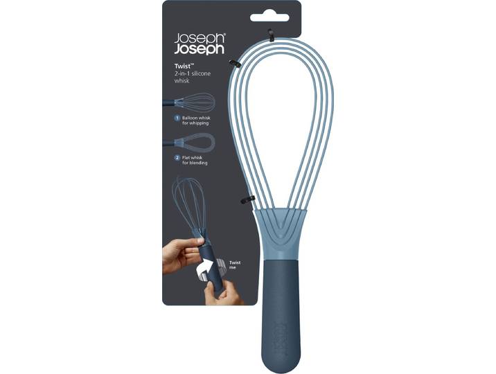 Joseph Joseph Twist Whisk – Sky Blue - 2‑in‑1 Opvouwbare Garde