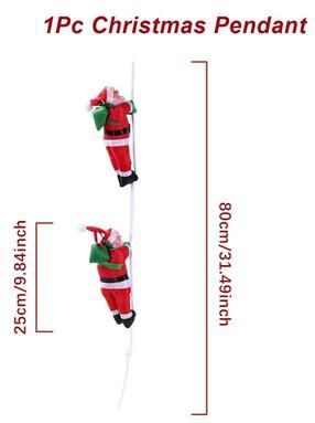 Uplift Treasures Christmas Santa Claus Climbing Ladder Hanging Decoration d