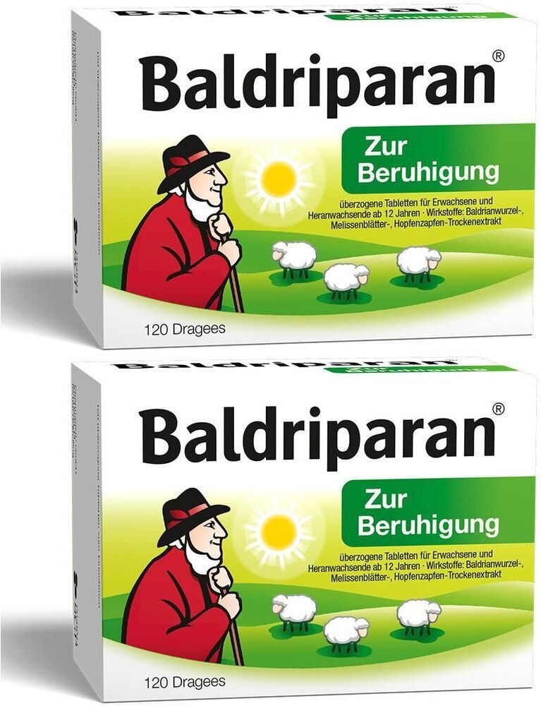 Baldriparan zur Beruhigung überzogene Tabletten 2x 2x120 St Überzogene