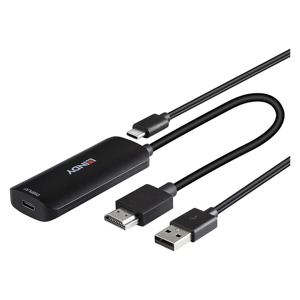 Lindy Konverter HDMI auf USB Typ C mit USB STromversorgung (HDMI) (43423)
