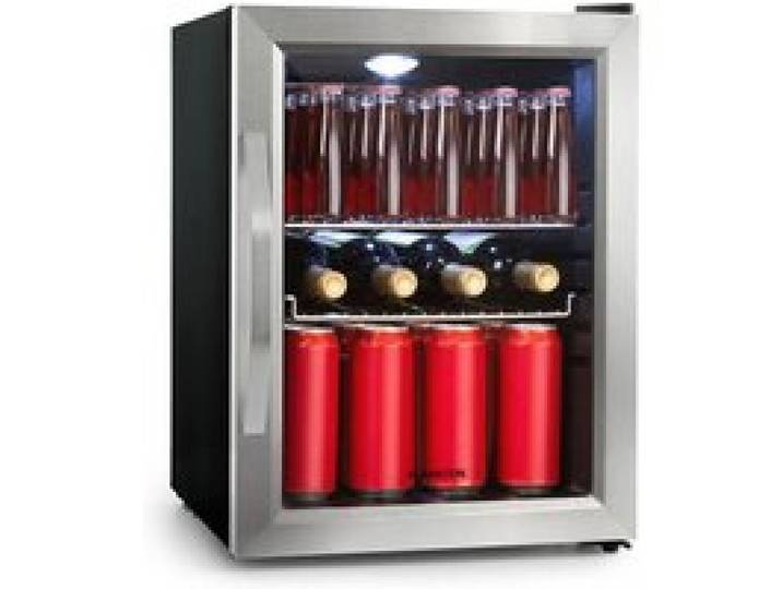 Klarstein Beersafe M Réfrigérateur 33 litres 2 étagères Porte en verre panoramique Acier inoxydable