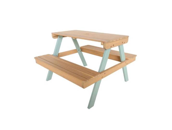 sweeek - Table de pique-nique salon de jardin enfant bois d'acacia 2 places CAROLINE