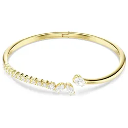 Swarovski Mesmera Armreif, Verschiedene Schliffe, Weiß, Goldlegiert, Größe M