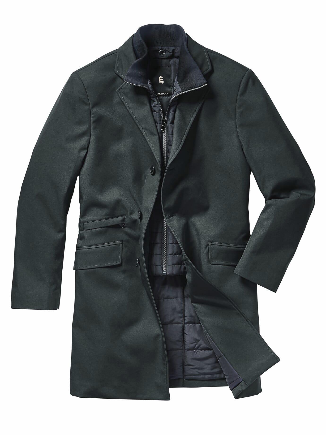 Mey & Edlich Herren Streifzug-Mantel Blau Oberstoff, Futter und Füllung: 100 % Polyester
