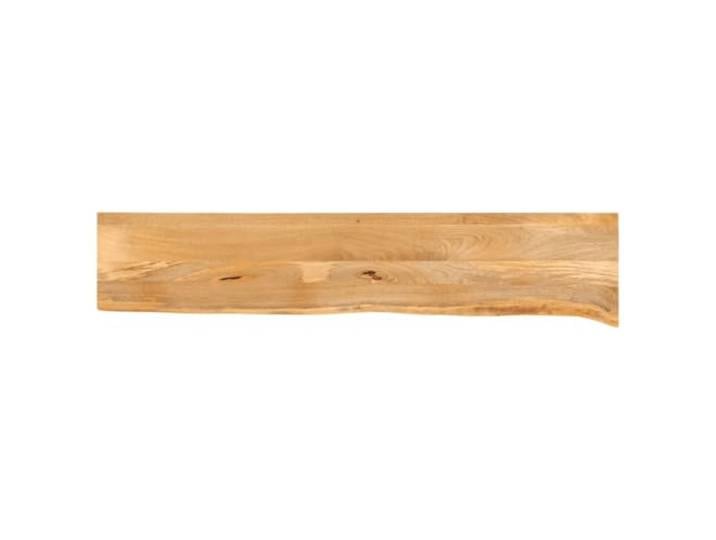 PTUGUOF Tischplatte Massivholz Mango 180x40x3,8 cm Baumkante, Naturkante, Vielseitig Kombinierbar, Leicht Zu Reinigen, Einzigartige Holzmaserung