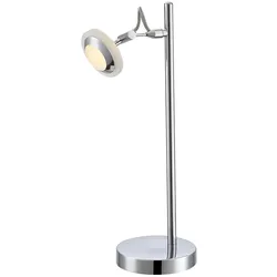 LED Tisch Lampe Gäste Schlaf Zimmer Strahler Alu Chrom Leuchte schaltbar