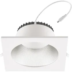 DECIDE ES54354125 LED Deckeneinbauleuchte quadratisch 35W 3000K/4000K/5700K IP54 Notlicht weiß Einbaudurchmesser 195 mm