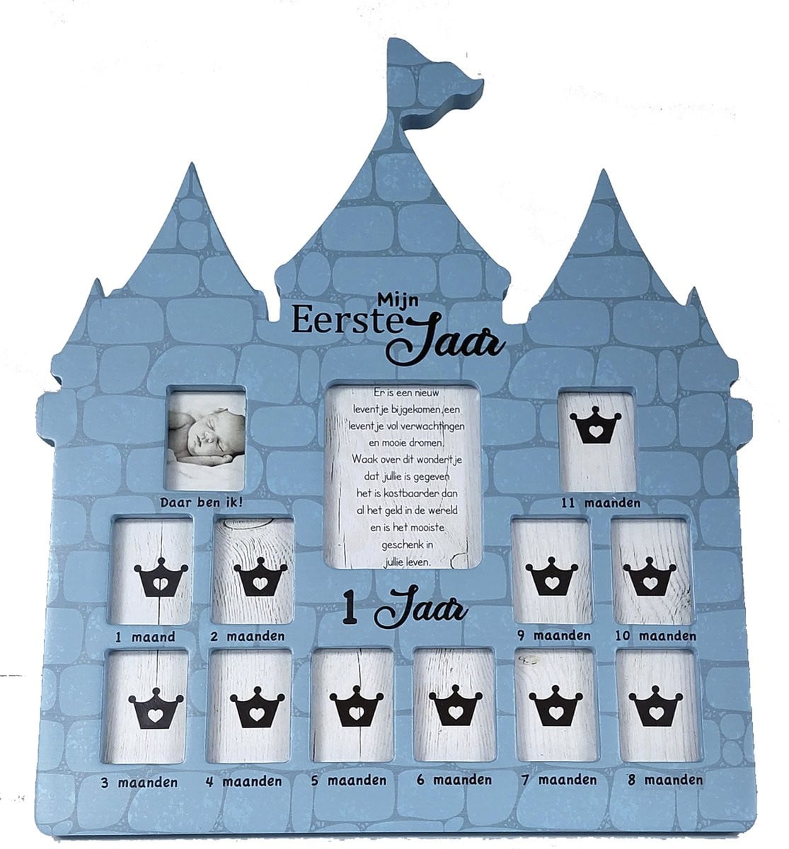 Fotolijst Mijn Eerste Jaar Kasteel - blauw