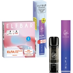 Elf Bar ELFA Aurora Purple Starterset + Pods Watermelon Nikotinfrei
